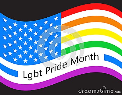 LGBT Pride Month concept vector fot poster, card, banner. Social event in June Vector Illustration