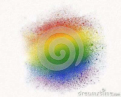 LGBT Pride month watercolor texture concept.Rainbow brush paint spray background Stock Photo