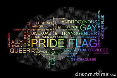 LGBT words in vector format. Vector Illustration