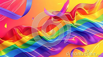 LGBTIQ+ Celebration Banner. Embrace Diversity with Rainbow Hues. Gender Inclusivity Festivity Stock Photo