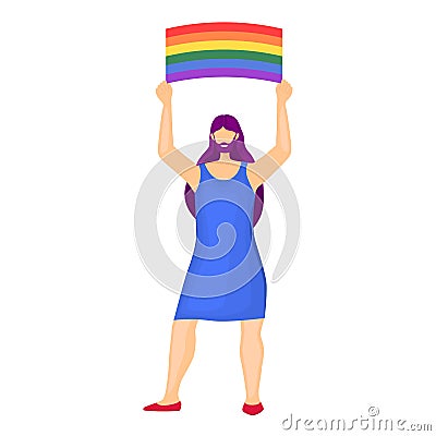 Lgbtq diversity rainbow pride concept vector isolated illustration Vector Illustration