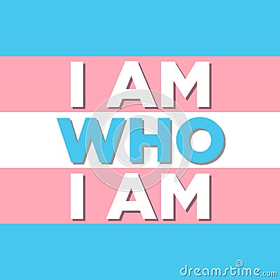 LGBTQ Plus transgender Flag White Blue Pink Pride Vector Template Design Element Vector Illustration