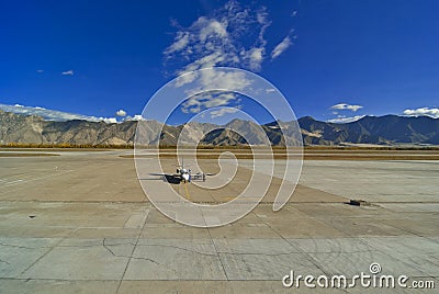 Lhasa airport Tibet Stock Photo