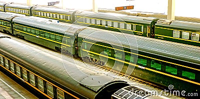 The Lhasa train station, departure point for the Qingzang railway. Lhasa, Tibet, China Editorial Stock Photo