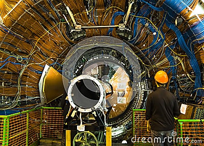 Lhcb detector in cern, geneva Editorial Stock Photo