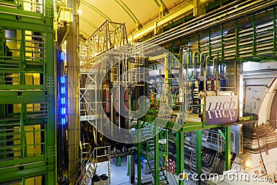 LHCb experiment at LHC 2014 Stock Photo
