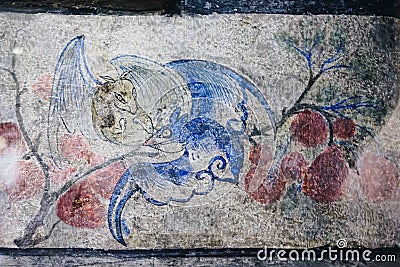 Lhong 1919, 100 years mural painting on the wall Editorial Stock Photo