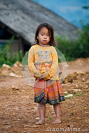 Li child of Sapa, Vietnam Editorial Stock Photo