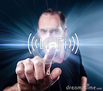 Li-Fi High Speed Wireless connection Stock Photo