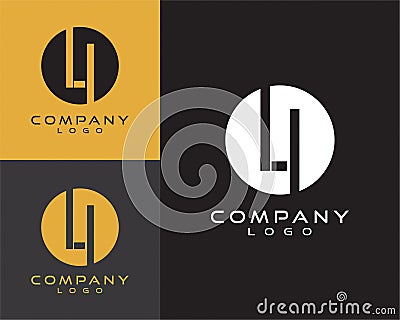 Li, il initial logo design letter with circle shape Vector Illustration