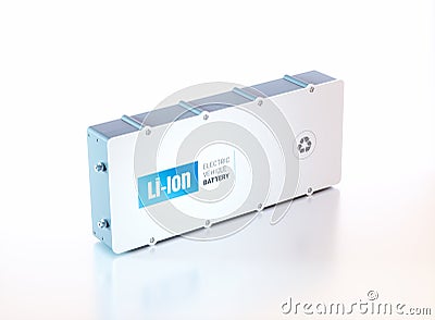 Li-Ion electric vehicle battery. 3d rendering. Stock Photo