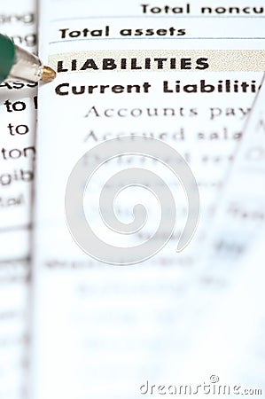 Liabilities Stock Photo