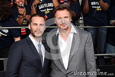 Liam Neeson,Taylor Kitsch Editorial Stock Photo