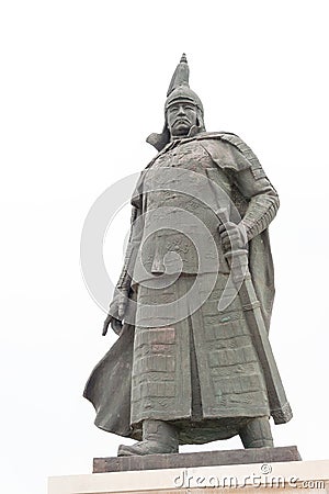Hong Taiji Statue at Zhaoling Tomb of the Qing Dynasty(UNESCO World Heritage site) in Shenyang, Liaoning, China. Editorial Stock Photo