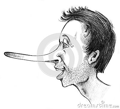 Liar guy Stock Photo