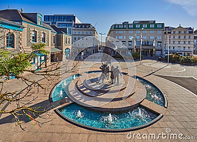 Liberation Square, Jersey Channel Islands Editorial Stock Photo