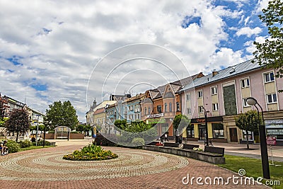 The Liberation Square in Michalovce city, Slovakia Editorial Stock Photo