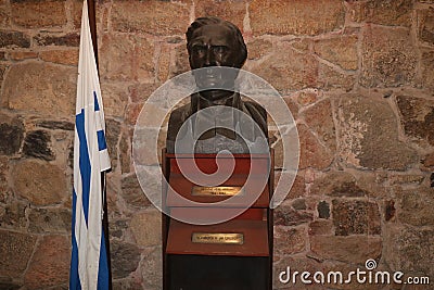 Liberators of the Americas Gallery - Bust of General JosÃ© Artigas - Oriental Republic of Uruguay Editorial Stock Photo