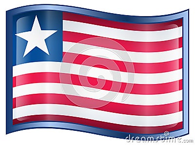 Liberia Flag icon Vector Illustration