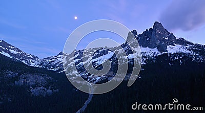 Liberty Bell and the Early Winter Spires, North Cascades Stock Photo