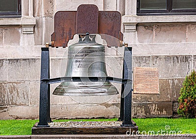 Liberty Bell in front of State Capitol, Juneau, Alaska, USA Editorial Stock Photo