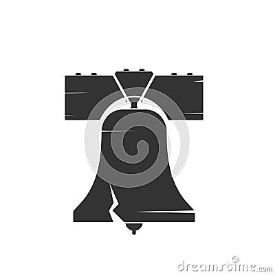 Liberty bell silhouette Vector Illustration