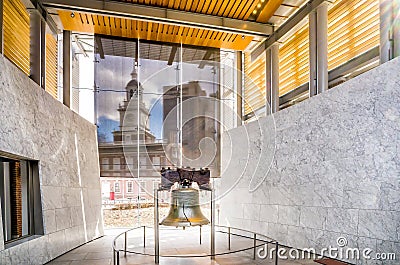 Liberty Bell 267 years old in Philadelphia Pennsylvania USA Editorial Stock Photo