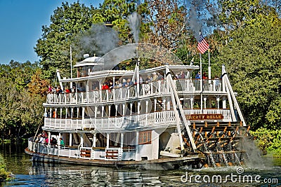 Liberty Belle Paddle Steamer, Liberty Square Riverboat, Magic Kingdom Editorial Stock Photo