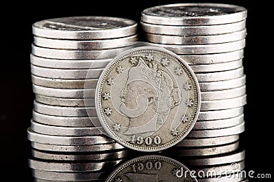 Liberty Head Nickel Stock Photo