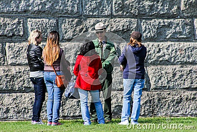 Liberty Island Park Ranger Editorial Stock Photo