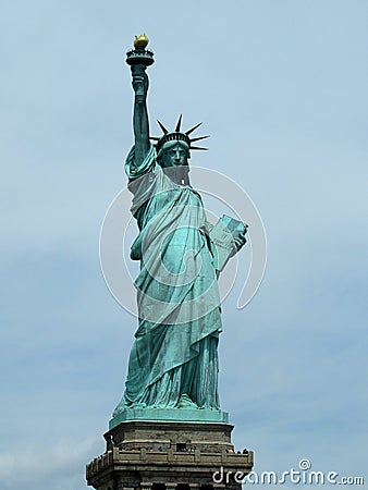 LIBERTY ISLAND - STATUE Stock Photo