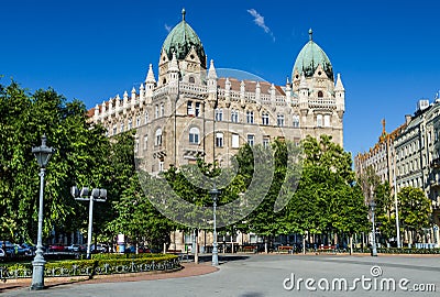 Liberty Square in Budapest Stock Photo