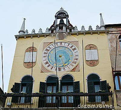 Liberty Square and tower in Bassano del Grappa, Italy Stock Photo