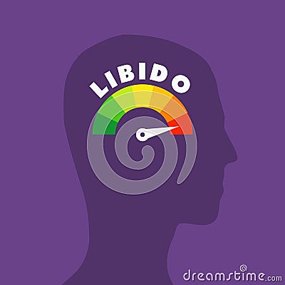 Libido level meter illustration Vector Illustration