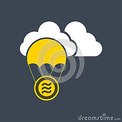 Libra coin flat vector.logo finance business concept Vector Illustration