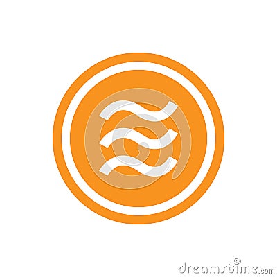Libra coin icon, Crypto currency virtual electronic money. Vector Illustration
