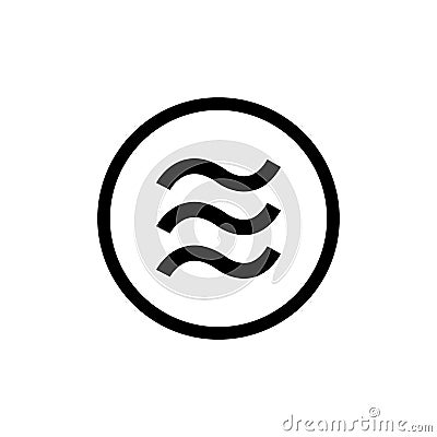 Libra coin icon, Crypto currency virtual electronic money. Vector Illustration