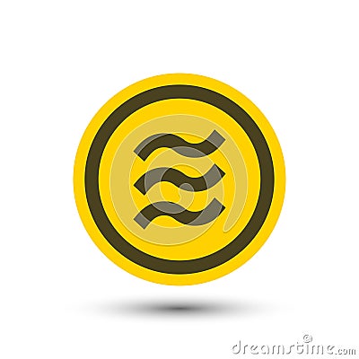 Libra coin.logo finance on white background.vector Illustrator Vector Illustration