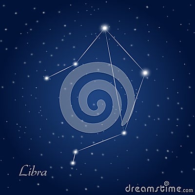 Libra constellation zodiac Stock Photo