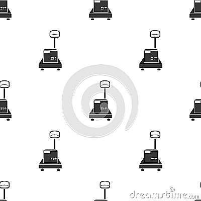 Libra icon in black style isolated on white background. Logistic pattern stock vector illustration. Vector Illustration