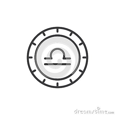 Libra zodiac outline icon Vector Illustration