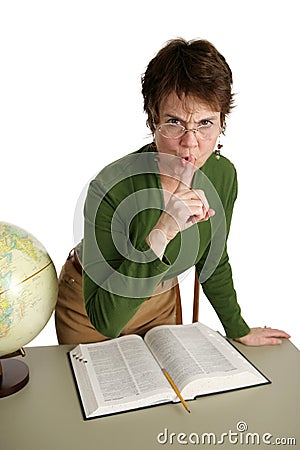 Librarian - QUIET! Stock Photo