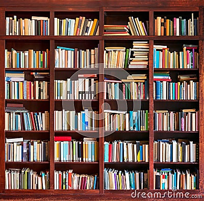 Library books background Stock Photo