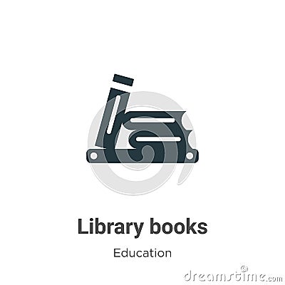 Library books vector icon on white background. Flat vector library books icon symbol sign from modern education collection for Vector Illustration