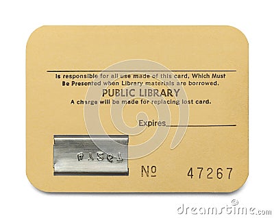 Library Card Stock Photo