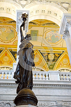 Library of Congress - statuary Stock Photo