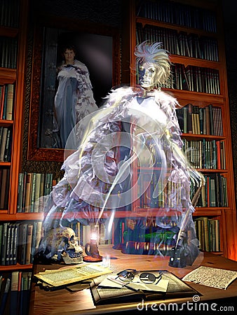 Library ghost Stock Photo