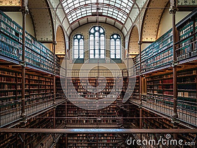 Library in Rijksmuseum Editorial Stock Photo