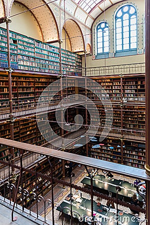 Library at the Rijksmuseum, Amsterdam Editorial Stock Photo