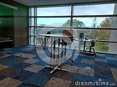 Library sitting area large window Editorial Stock Photo